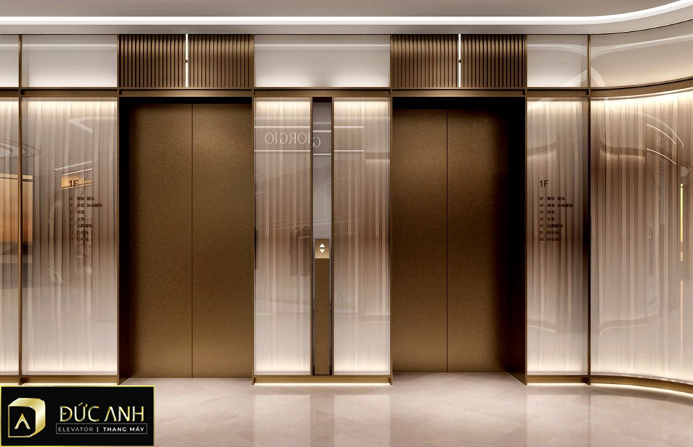 Chú ý trang trí nội thất hoàn hảo cho thiết bị thang máy từ việc sử dụng sàn đá, ốp đá bên ngoài cửa tầng