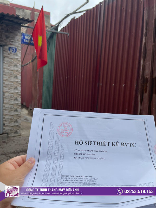 Bàn giao bản vẽ lắp đặt thang máy 350kg tại Trần Phú – CĐT Chú Đỉnh