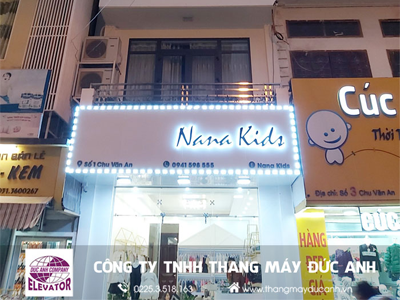 Bàn giao thang máy tải khách 350kg tại Hải Phòng - Cửa hàng Nana Kids