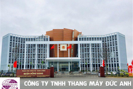 Thiết kế, lắp đặt thang máy lồng kính tròn tại UBND Quận Hồng Bàng