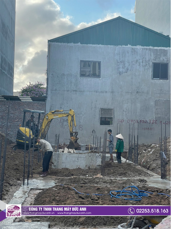 Tư vấn giám sát hố thang tại Hoàng Ngọc Phách – Thang máy gia đình 450kg