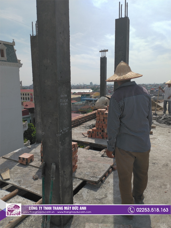 Giám sát và tư vấn lắp đặt thang máy gia đình 350kg tại Lê Lai, Hải Phòng