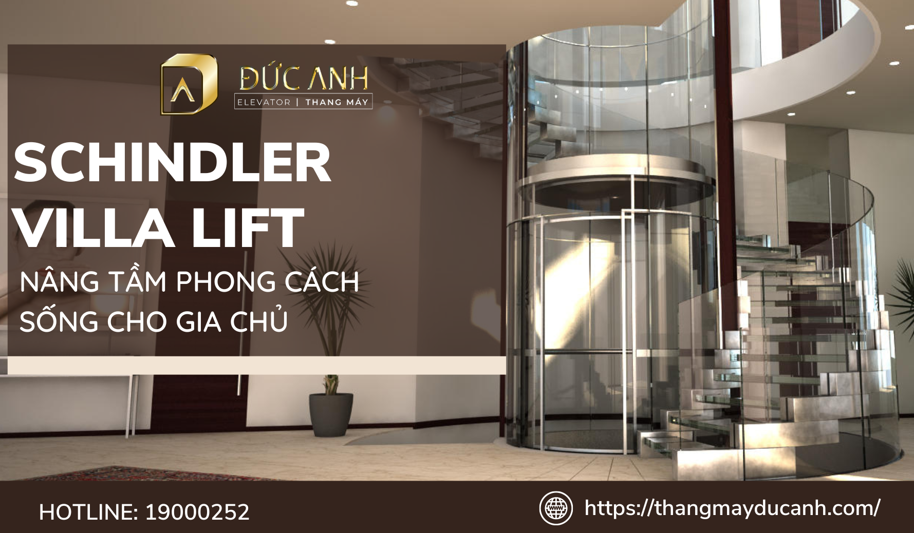 Thang máy nhập khẩu Schindler Villa Lift – Nâng tầm phong cách sống cho gia chủ