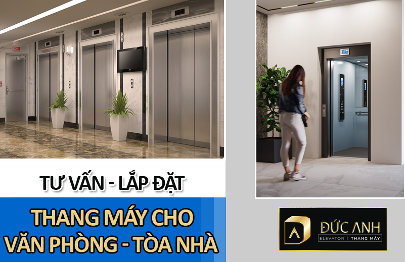 Chuyên thi công, lắp đặt thang máy nhập khẩu chính hãng cho văn phòng, tòa nhà